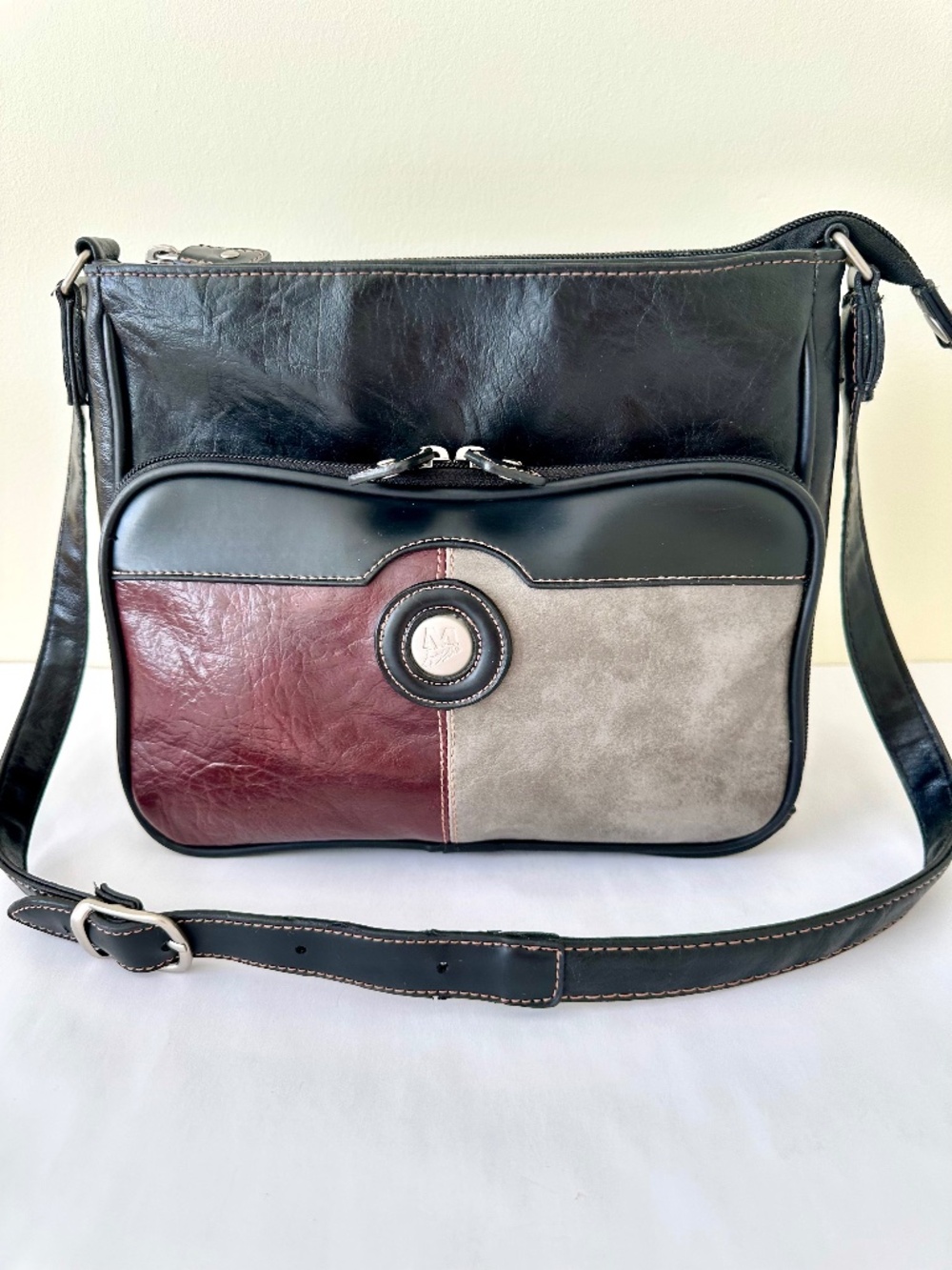 Vintage Mouflon Sacs-Bags Canada Leather Crossbody Shoulder Bag